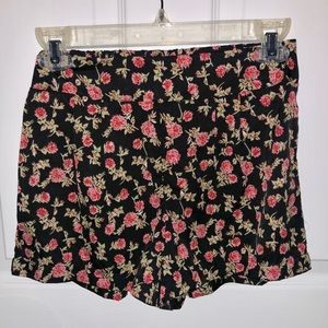Rose-Patterned Flowy Shirts